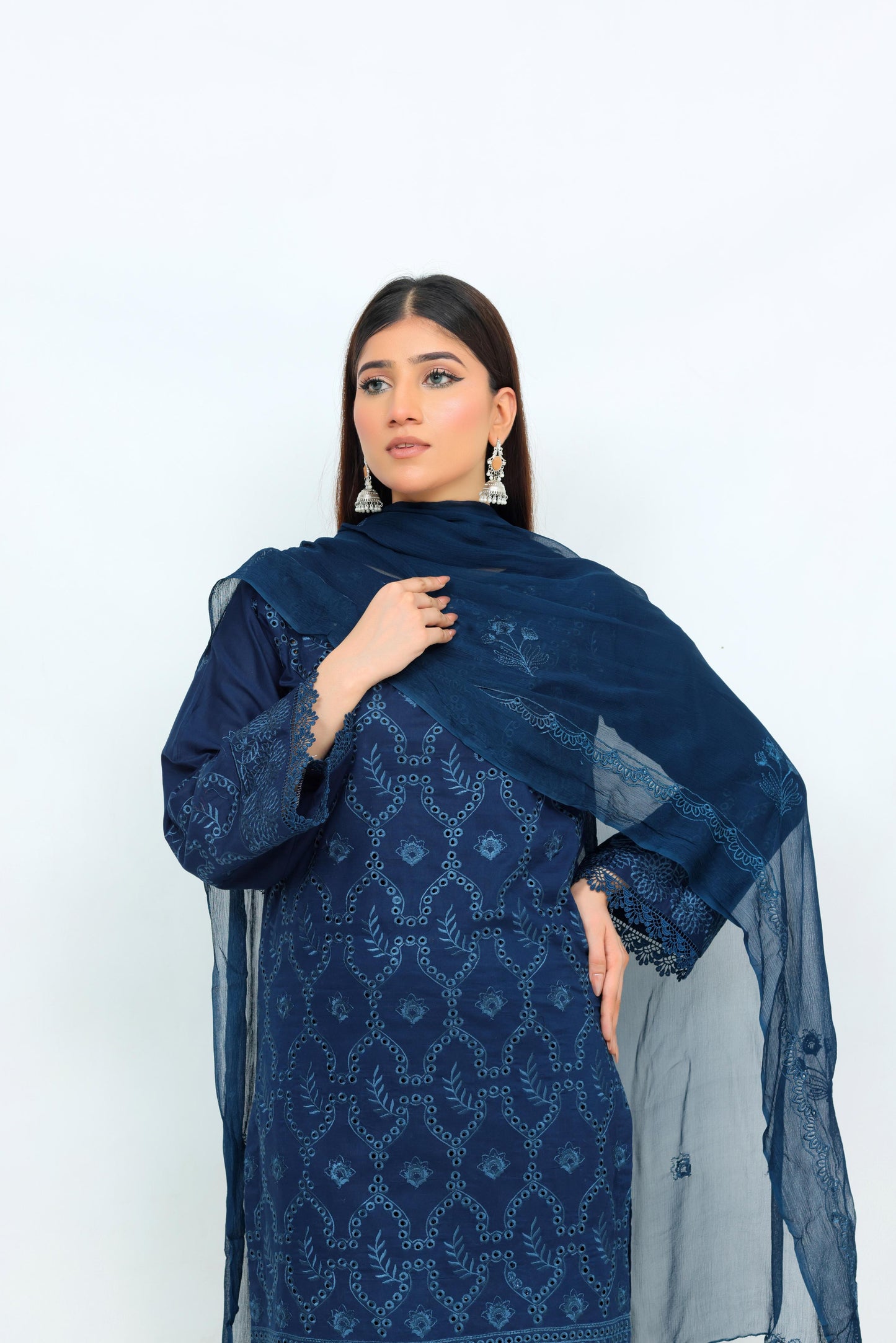 IB904 - Embroidered 3-Piece Unstitched Suit