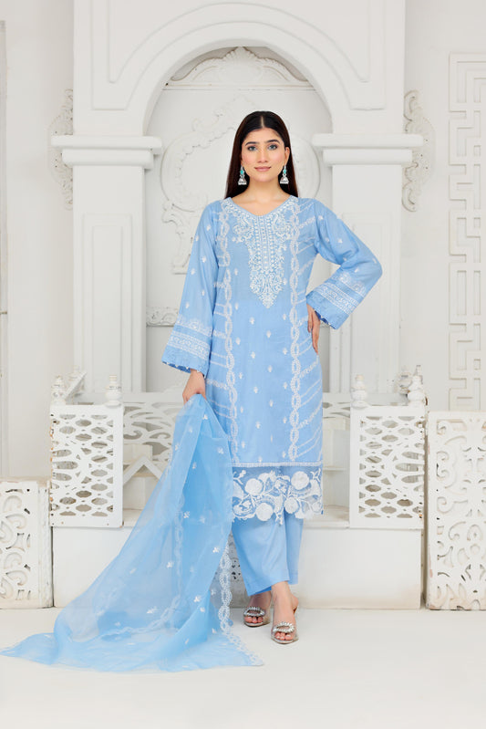 FF3020 – 3PC Unstitched Embroidered Lawn Suit