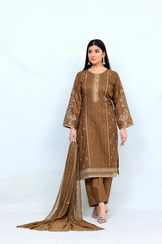 FF3087 – 3PC Unstitched Embroidered Lawn Suit