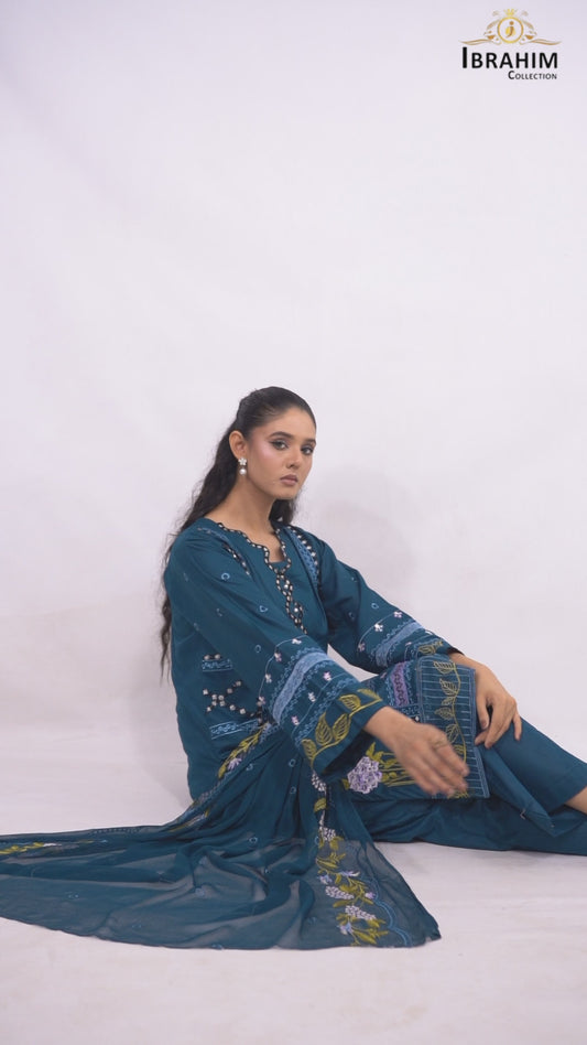 FF3086 – 3PC Unstitched Embroidered Lawn Suit